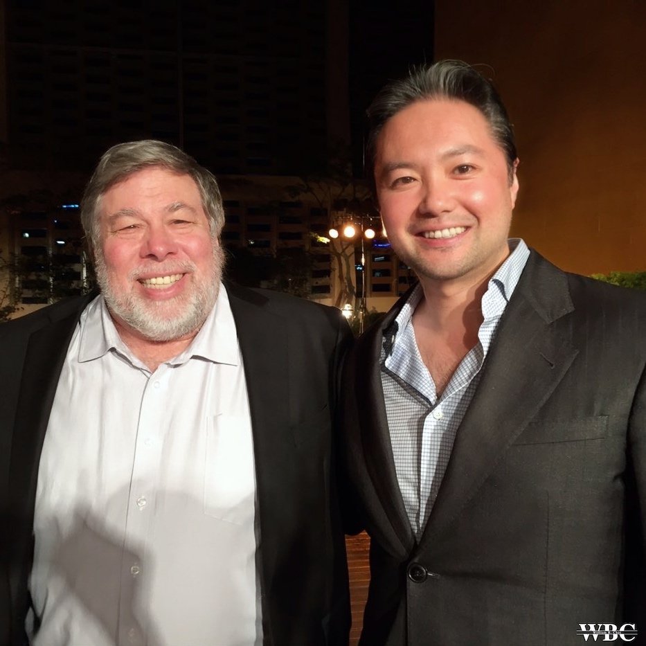 William B Choi with Steve Wozniak