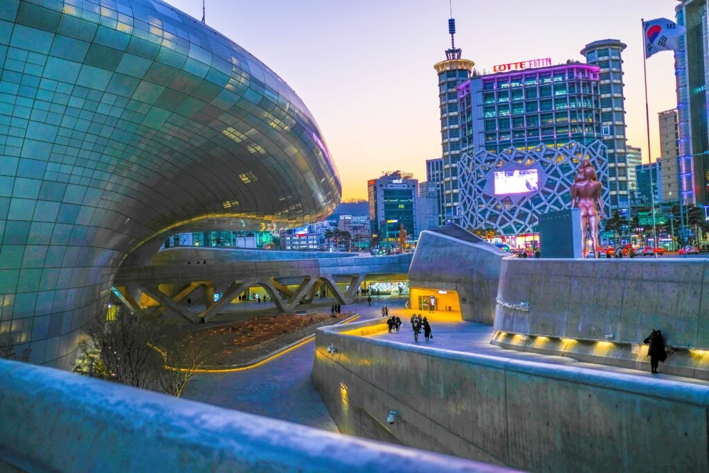 Image of buildings in South Korea.